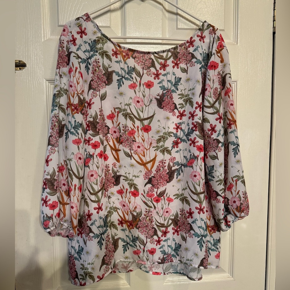 New York and Company floral blouse